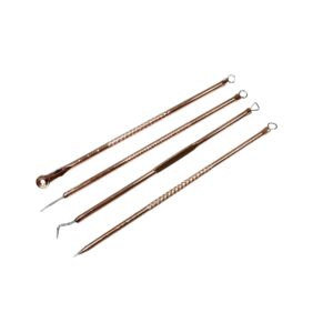 Set extractor espinillas dorado *4pcs