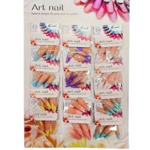 Uña carton almendra *12pcs