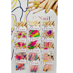 Uña carton fluorescente *12pcs