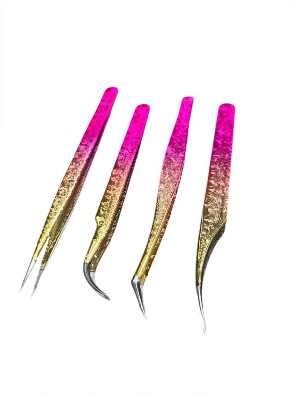 Kit pinzas pestañas degrade *4pcs